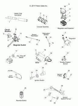 ELECTRICAL, SWITCHES, SENSORS and COMPONENTS - S12CG6GSA/GSL/GEL (49SNOWELECT12800PRMK)