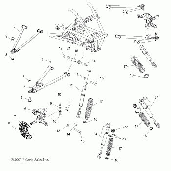 SUSPENSION, FRONT - A08GJ52AA/AB/AC (49ATVSUSPFRT08OUT525S)