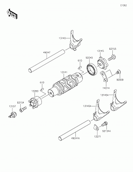 Gear Change Drum/Shift Fork(s)