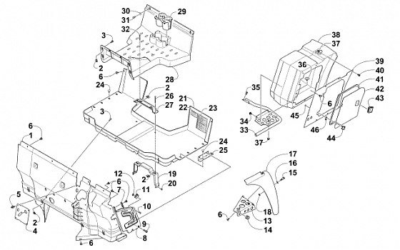 CONSOLE, FLOOR PANEL & STORAGE BOX ASSEMBLY