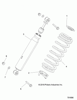 SUSPENSION, REAR SHOCK MOUNTING - R17RGE99NW (701086)