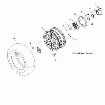 WHEELS, FRONT and HUB - A14GH9EAW (49ATVWHEELFRT14850)