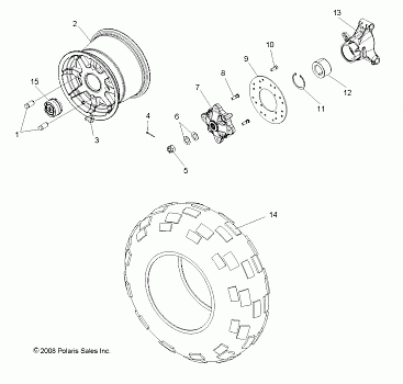 WHEELS, REAR - R13XE76AD/EAI (49ATVWHEELREAR09RZRS)