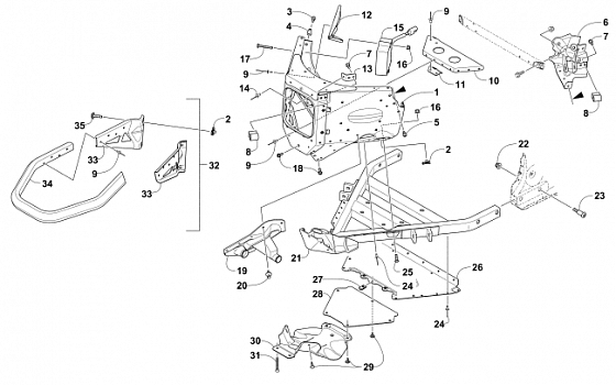 FRONT BUMPER AND FRAME ASSEMBLY