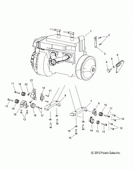 ENGINE, MOUNTING - S20CED5BSL/BSU (49SNOWENGINEMOUNT14550)