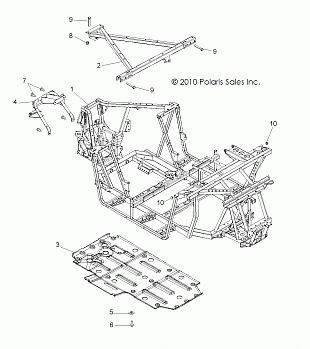 CHASSIS, MAIN FRAME and SKID PLATE - Z14VE76AD/7EAL/7EAW/EAJ/EAU (49RGRFRAME11RZR)