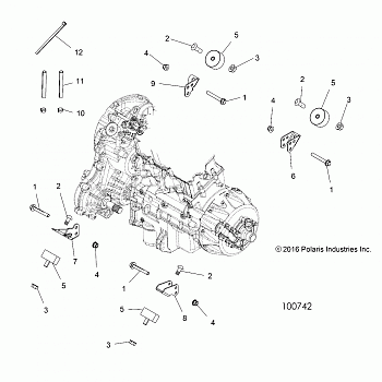 ENGINE, MOUNTING AND TRANSMISSION MOUNTING - A19SXE95FR (100742)