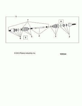 DRIVE TRAIN, FRONT HALF SHAFT - A18DAA57F5 (100044)