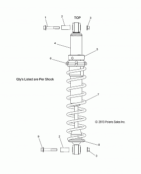 SUSPENSION, SHOCK, IFS (7043903) - S17CEE5BSL (49SNOWSHOCKIFS7043903)