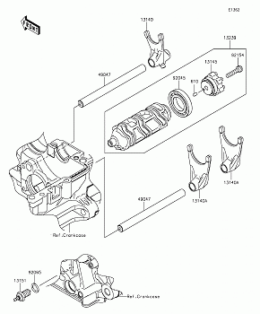 Gear Change Drum/Shift Fork(s)