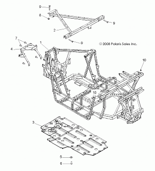 CHASSIS, MAIN FRAME and SKID PLATE - R12VE76FX/FI (49RGRFRAME09RZR)