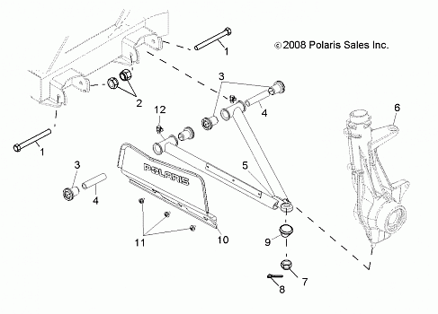 SUSPENSION, A-ARM and STRUT MOUNTING - R12RH50AG/AH/AM/AR/AZ (49RGRAARM10)