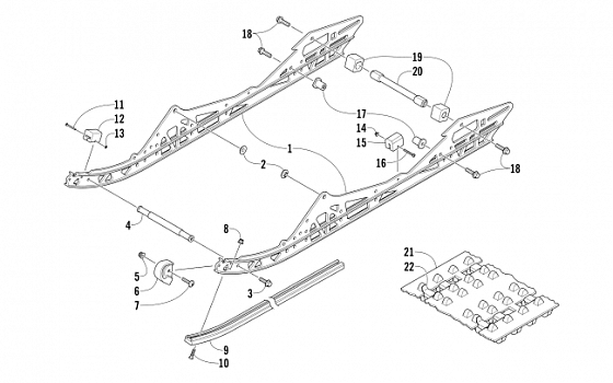 SLIDE RAIL AND TRACK ASSEMBLY