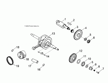 ENGINE, CRANKSHAFT and PISTON - A13PB20AF (49ATVCRANKSHAFT07PHX)