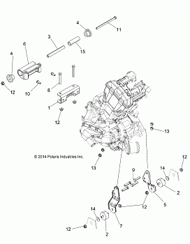 ENGINE, MOUNTING - A16SEA45A1/A5/SEE45A1