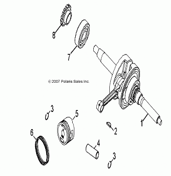 ENGINE, CRANKSHAFT and PISTON - A11FA09AA (49ATVCRANKSHAFT08OUT90)