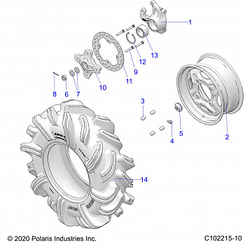 WHEELS, FRONT and HUB - A20SXN85A8/CA8 (C102215-10)