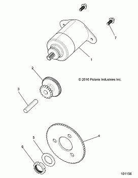 ENGINE, STARTER MOTOR - A18HZA15B4