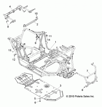 CHASSIS, MAIN FRAME and SKID PLATE - Z14JT87AD/9EAO/9EAOL/9EAL (49RGRFRAME11RZR875)