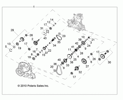 DRIVE TRAIN, MAIN GEARCASE INTERNALS - A15SVA85FD (49ATVTRANSINTL1332847)