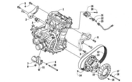 ENGINE AND RELATED PARTS