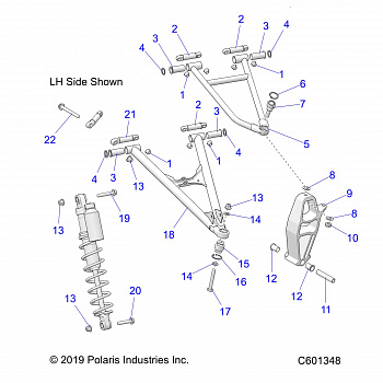 SUSPENSION, CONTROL ARMS and SPINDLE - S20DCH8RS ALL OPTIONS (C601348)