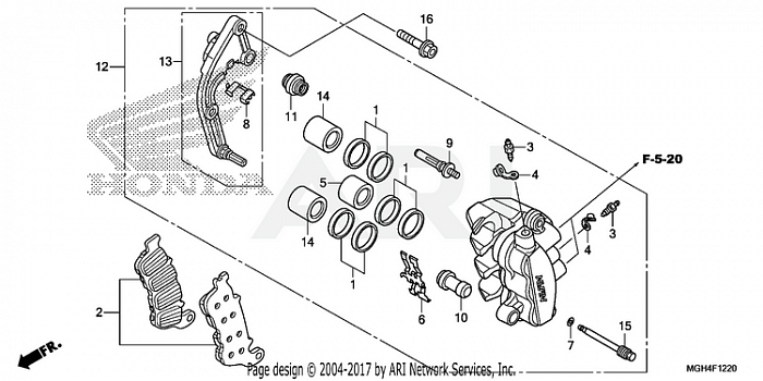 LEFT FRONT BRAKE CALIPER