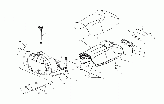 SEAT and GAS TANK - S03ND5BS (4977927792A04)