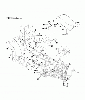 REAR CAB AND SEAT - A02CH42AA (4968536853A03)