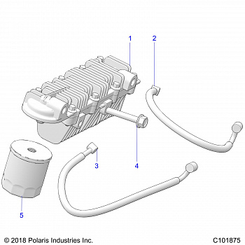 ENGINE, OIL COOLER and FILTER - A18HAA15B7/B2 (C101875)