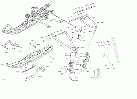 Front Suspension And Ski MXZ Engine 600HO E-TEC, 900 ACE, 1200 4-TEC - Package Blizzard