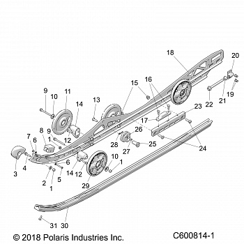 SUSPENSION, RAIL MOUNTING - S19EEC8PS/PEB ALL OPTIONS (C600814-1)