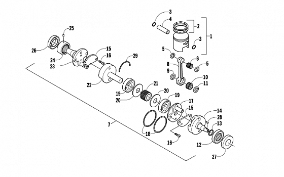 PISTON AND CRANKSHAFT