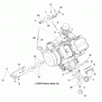 ENGINE, MOUNTING - A10NG50FA (49ATVENGINEMTG10SCRAM)