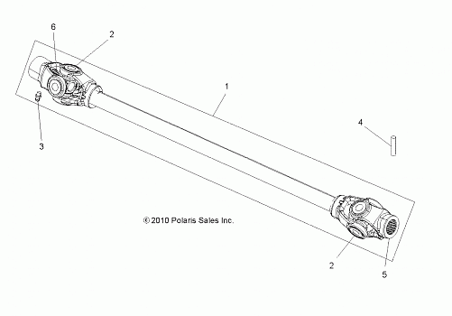 DRIVE TRAIN, PROP SHAFT, FRONT - A14ZN8EAB/C/I/M/P/S (49ATVSHAFTPROP11SP550)