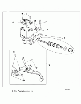 BRAKES, FRONT BRAKE LEVER and MASTER CYLINDER - A20S6E57F1/FL (100994)