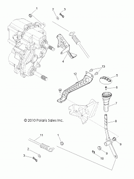 DRIVE TRAIN, GEAR SELECTOR - R12VE76FX/FI (49ATVGEARSELECT11RZRS)