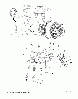ENGINE, MOUNTING - S16SU5BEB/BEL/BSL (600144)
