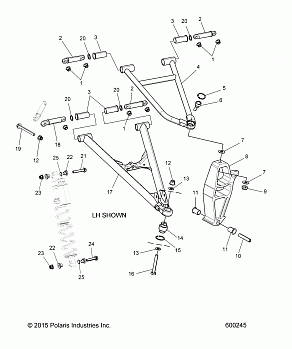 SUSPENSION, CONTROL ARMS and SPINDLE - S18DDL8PS/PEM (600245)