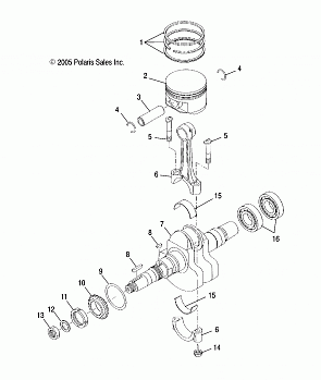 CRANKSHAFT and PISTON - A03CB32AA/FC (4999201699920169D02)