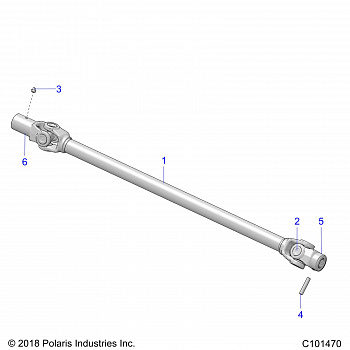 DRIVE TRAIN, PROP SHAFT, FRONT - A20SYE95AD/CAD (C101470)