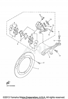 REAR BRAKE CALIPER