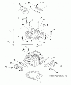 ENGINE, CYLINDER HEAD - A10GJ45AA (49ATVCYLINDERHD07OUT525)