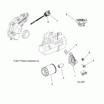 ENGINE, OIL FILTER and DIPSTICK - A19DBA50A5 (101491)