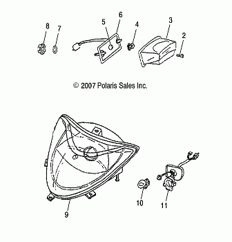 ELECTRICAL, HEADLIGHT and TAILLIGHT - A13PB20AF (49ATVHEADLIGHT08PHX)