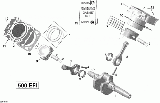 Crankshaft, Piston And Cylinder _02R1503