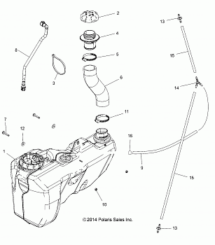 BODY, FUEL TANK - A15SVE95HW (49ATVFUEL15SCRM1)