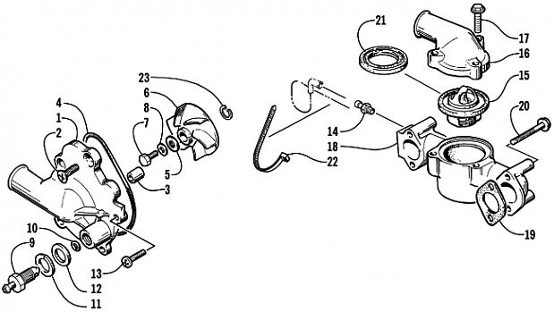 WATER PUMP/WATER MANIFOLD