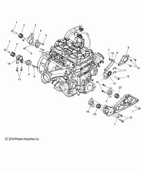 ENGINE, MOUNTING - S16DF8 ALL OPTIONS (49SNOWENGINEMOUNT158PROS)
