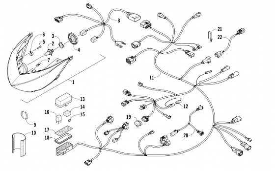 HEADLIGHT AND WIRING ASSEMBLIES